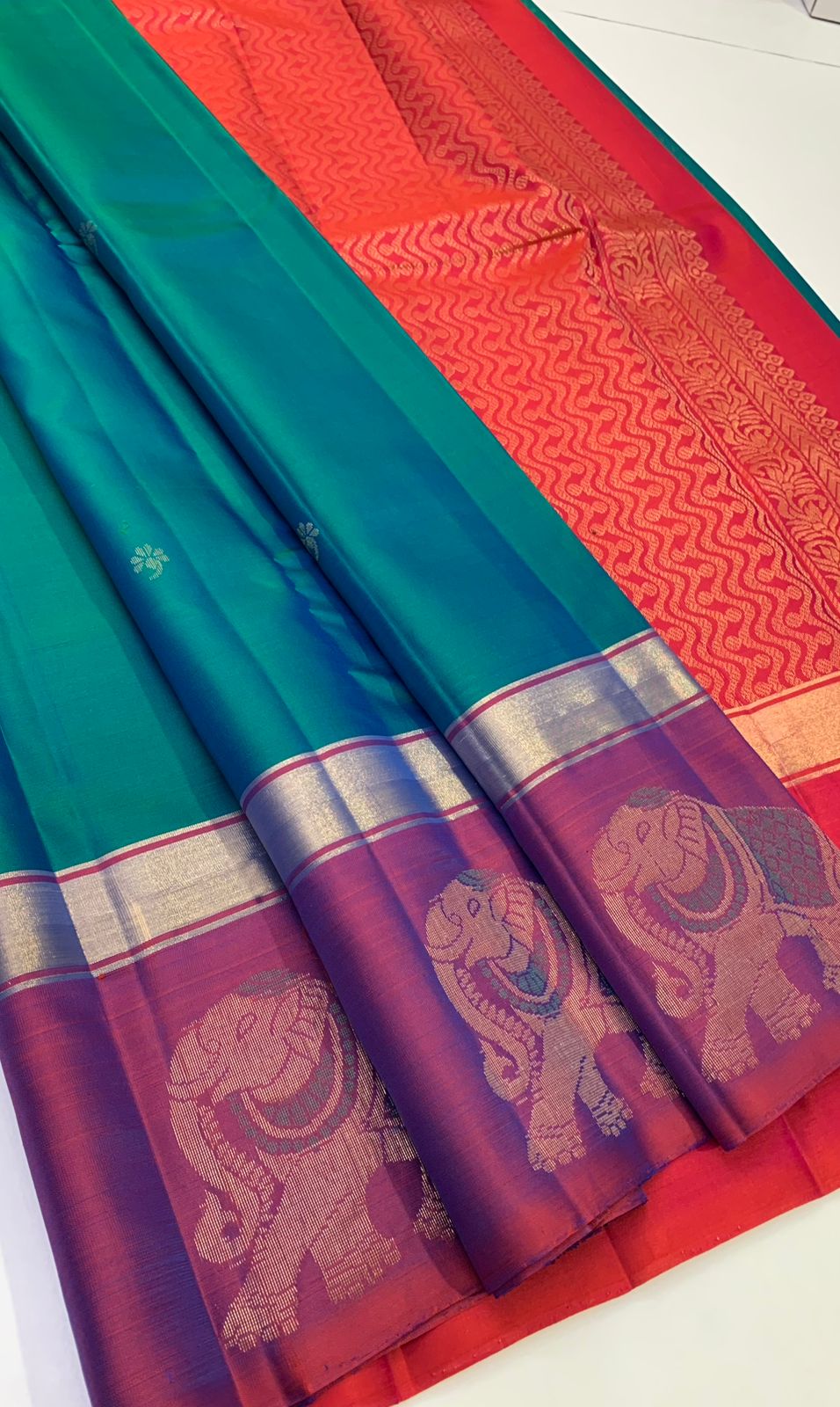 Pure Kanchi Handloom Soft  Double Warp Silk Sarees